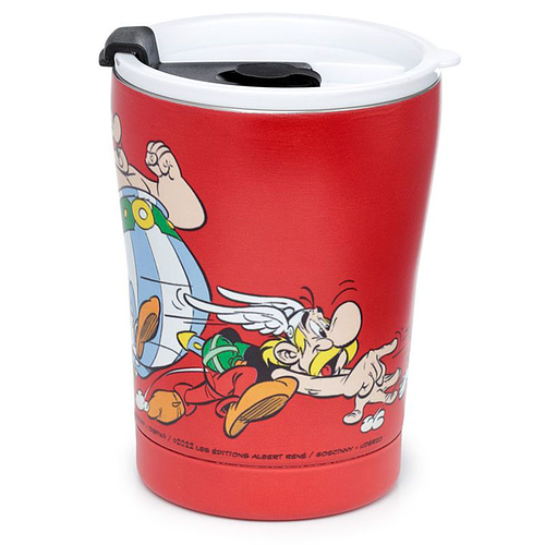 Thermosbeker Asterix & Obelix RVS - Rood - 300ml 