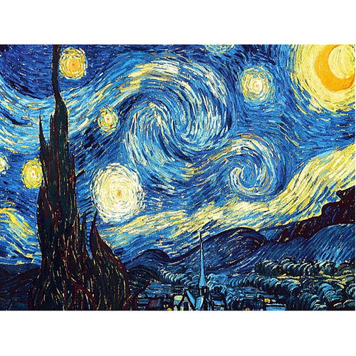 Diamond Painting Set - Sterrennacht Vincent van Gogh - incl. Pen & Wax - 40 x 30 cm