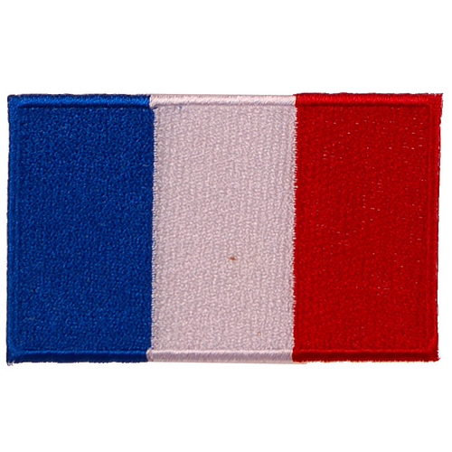 Strijkapplicatie/Patch - Vlag Frankrijk - 8x6cm 
