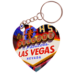 Sleutelhanger hartje 5x5cm - Welcome to Fabulous Las Vegas