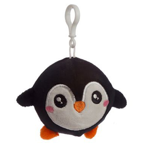 Sleutelhanger - Tashanger Pluche Pinguin - Zwart - 7,5cm