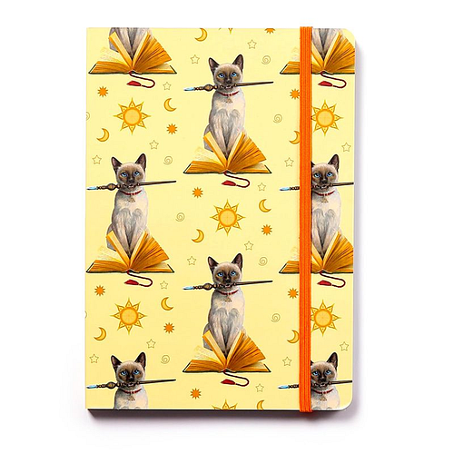 Notitieboekje A5 - Lisa Parker - Hocus Pocus Cat Fantasy - Gerecycled Papier - Gelinieerd - 21x15x1cm 