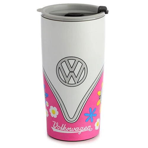 RVS Thermosbeker 500ml  Roze Summer Love - Volkswagen T1
