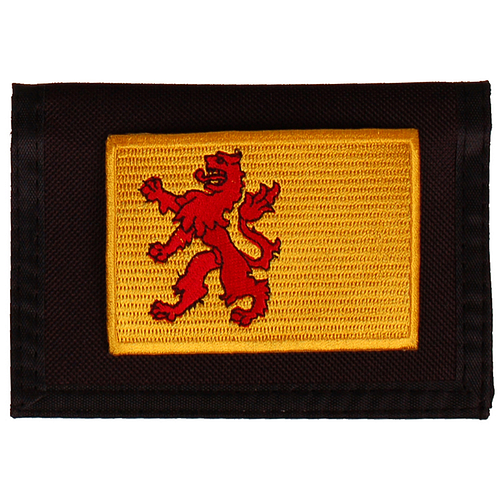 Portemonnee zwart 14x10cm - Vlag Zuid-Holland - 8x6cm 