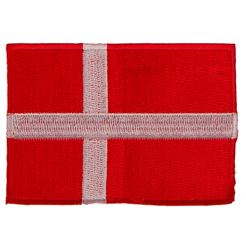 Strijkapplicatie/Patch - Vlag Denemarken - 8x6cm 