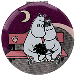 Make-up Spiegeltje - Moomin - Moomintroll & Snorkmaiden - Paars Roze - Compact met Klepje - 7x6,5x1cm