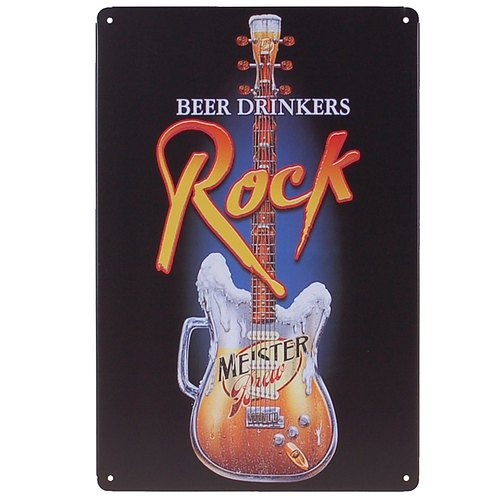Metalen plaatje - Beer Drinkers Rock