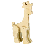 Giraffe - Hout 3D Staand - Hobby & DIY - Duurzaam & Onbehandeld Hout - 12x8x2cm