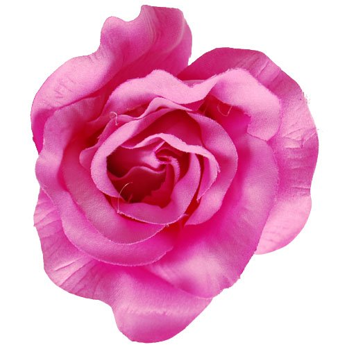 Haarclip grote fuchsia roos - 9 cm