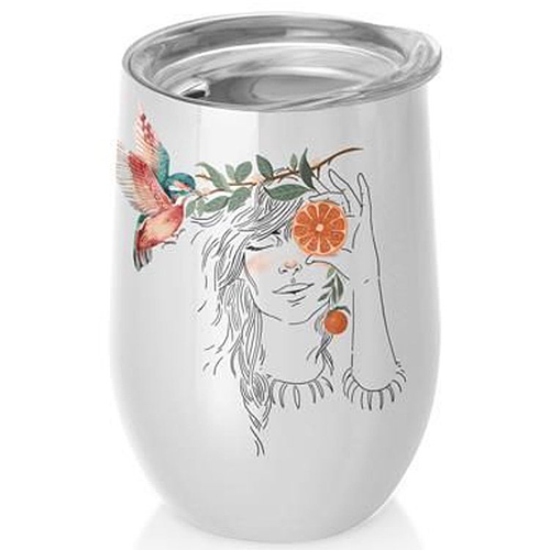 RVS Kantoorbeker Thermobeker Girl with Oranges - 420ml