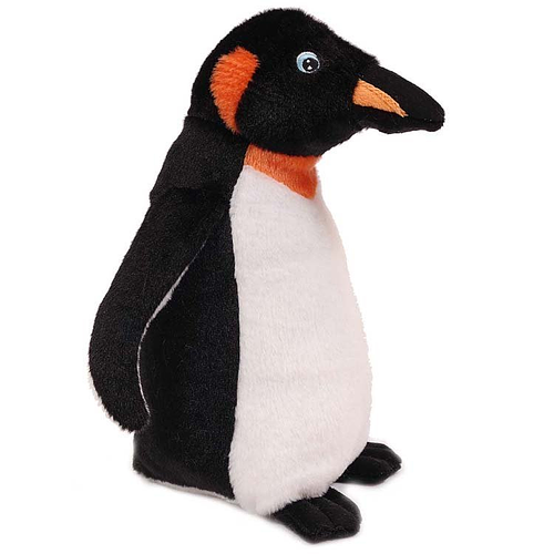 Superzachte Eco Knuffel met geborduurde oogjes - Pinguin zwart 25 cm