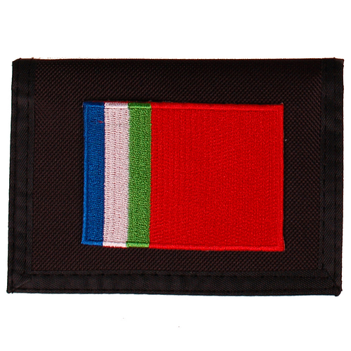 Portemonnee zwart 14x10cm - Vlag Zuid Molukken - 8x6cm 
