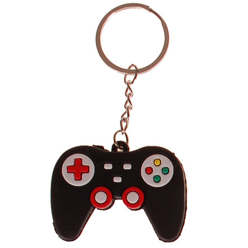 Sleutelhanger - Game Controller - Zwart - PVC - 4cm