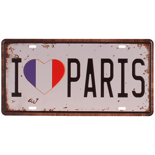 Amerikaans nummerbord - I love Paris
