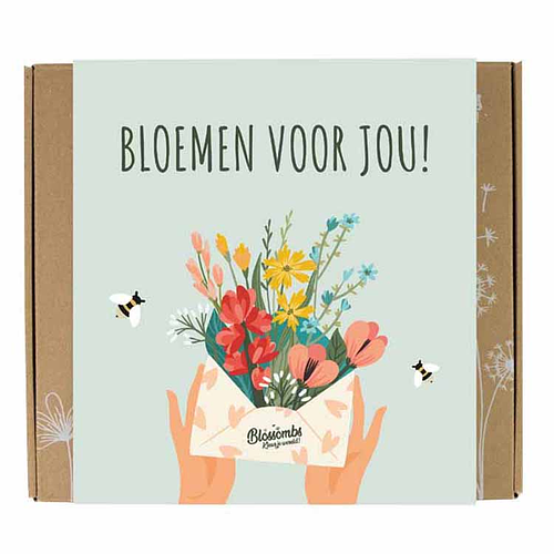 Blossombs Giftbox - Bloemen voor jou - 9x Bloemzaadbommetjes - 100% Biologisch
