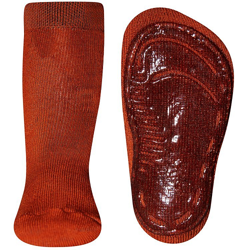 Antislip sokken Donker Oranje/Bruin