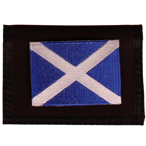 Portemonnee zwart 14x10cm - Vlag Schotland - 8x6cm 