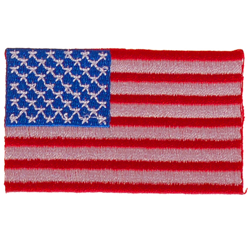 Strijkapplicatie 8x6cm vlag Amerika