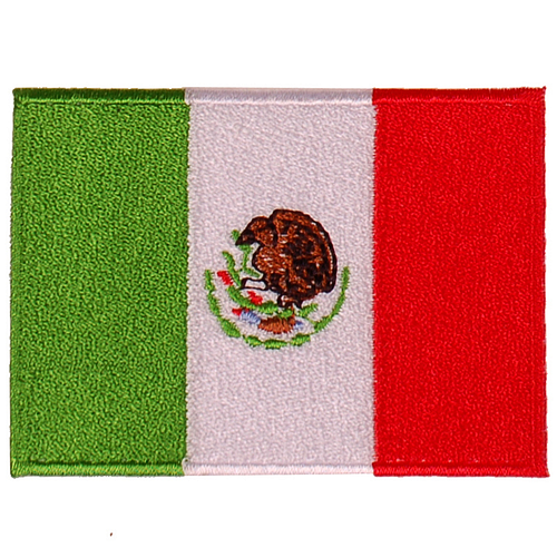 Strijkapplicatie/Patch - Vlag Mexico - 8x6cm 