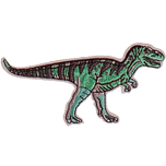 Strijkapplicatie Dinosaurus Velociraptor Groen 11,5cm