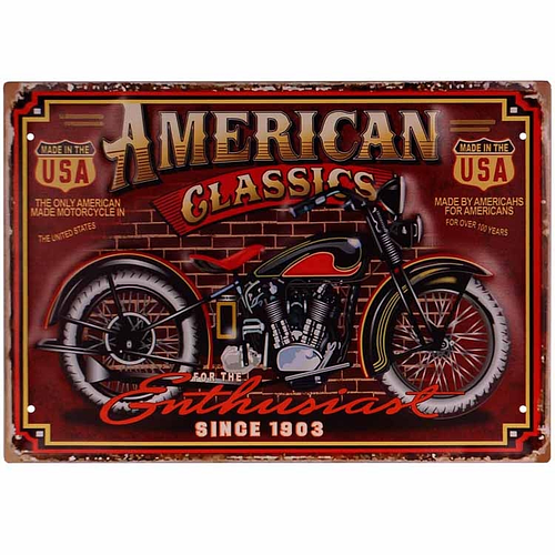 Metalen plaat - Motor, American Classics