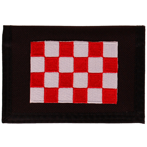 Portemonnee zwart 14x10cm - Vlag Brabant - 8x6cm 