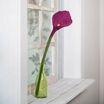 Bloem Vilt - Calla Paars - Groen met Paars - 50cm - Fairtrade Homedeco