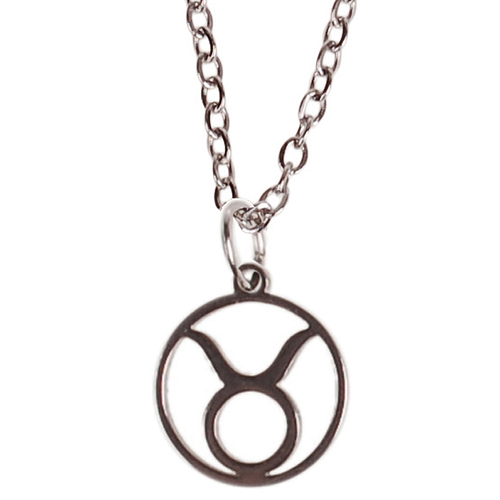 Kinderketting Zilverkleurig 45cm - Hangertje Sterrenbeeld RVS -  Stier