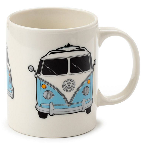 Beker - Volkswagen VW Busje T1 - Lichtblauw & Wit - 300ml