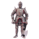 Koelkastmagneet Middeleeuwse Ridder Bijl - 10x6cm