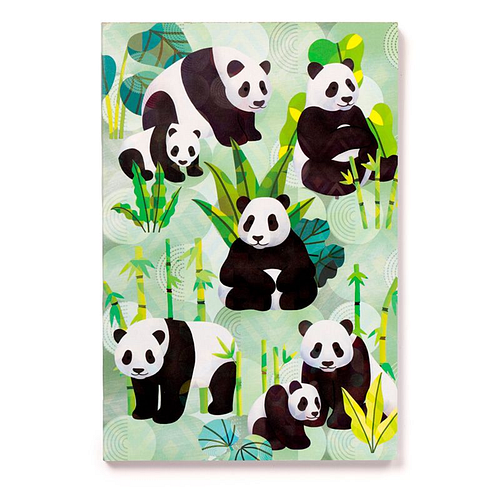 Notitieboekje A5 - Panda Kingdom - Gerecycled Papier- Gelinieerd - 21x14.5x0.5cm