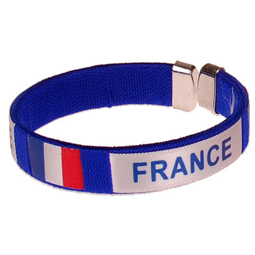 Armbandje - France Vlag - Blauw - Voetbal - Onesize 