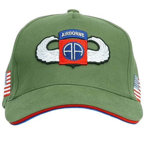 Baseballcap Groen 82nd Airborne