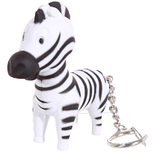 Sleutelhanger - Zebra Zoo Keypers - Led Lampje & Geluid - 5,5x3x5cm
