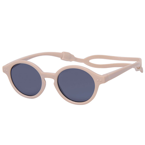 Babyzonnebril - Beige/Zandkleur met rubber hoofdband aan voet 0mnd-12mnd - 100% UV cat 3