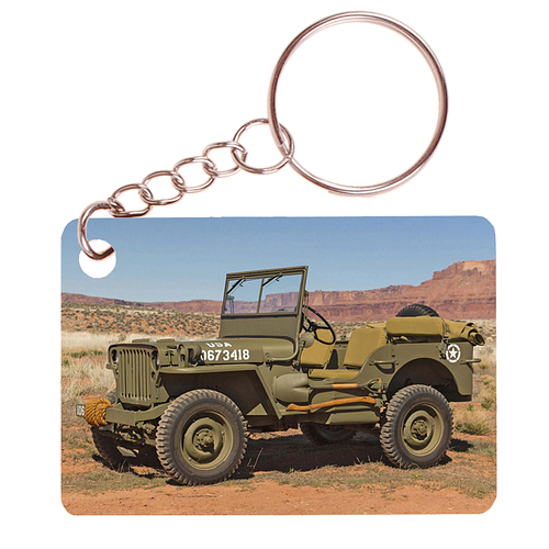 Sleutelhanger 6x4cm - Willy's Jeep WW2- US Army