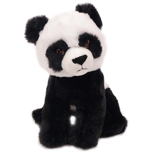 Superzachte Eco Knuffel met geborduurde oogjes - Panda 20 cm