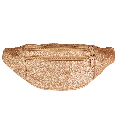 Heuptas - Goudkleurige Glitters - 100% Leer - Premium Kwaliteit - Verstelbare Band - 30x14cm
