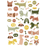 Stickers - Honden & Hondenbotten - Scrapbook Hobby DIY - 2 Stickervellen - 0.6-4.7cm - 87 Stuks