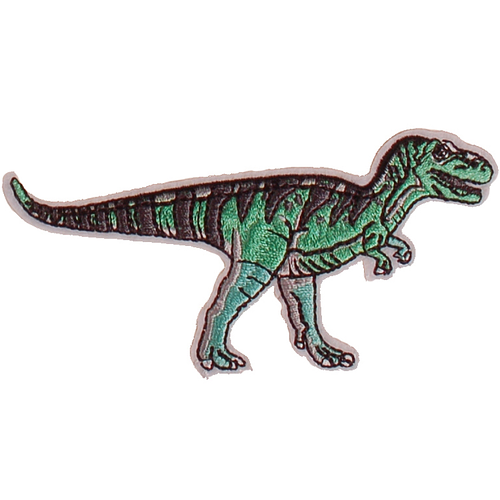 Strijkapplicatie Dinosaurus Velociraptor Groen 11,5cm