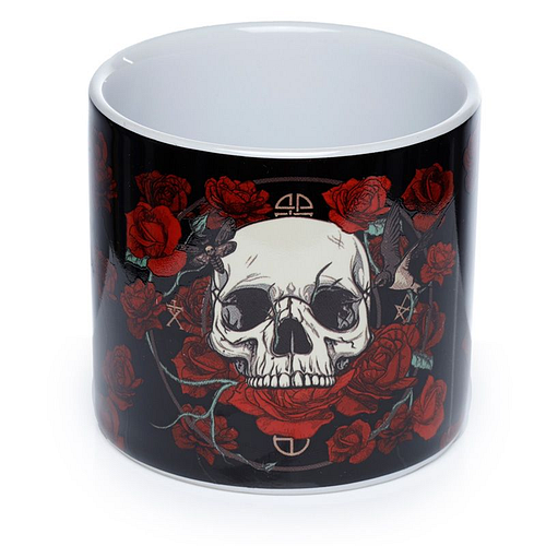 Bloempot - Skull&Roses - Small - Binnen - Keramiek - 7.5x8x8cm