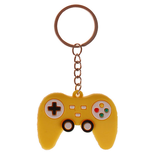 Sleutelhanger - Game Controller - Geel - PVC - 4cm