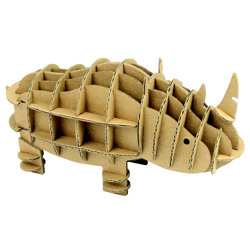 3D Model Karton Puzzel - Neushoorn - DIY Hobby Knutsellen - 15x7.5x6.5cm