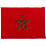 Strijkapplicatie 8x6cm vlag Marokkaans