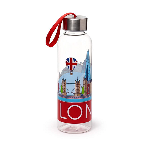 Drinkfles - London Skyline - 500ml - BPAvrij - 21x6x6cm