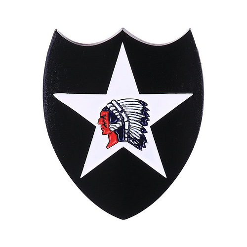 Metalen logo/schildje 506PIR Adelaar en dobbelstenen - rond 8 cm