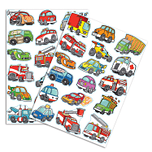 Stickers - Auto's en Vrachtauto's Cartoonstyle - Scrapbook Hobby DIY Stickervel - 2.2-4cm - 34 Stuks