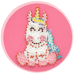 Knutselset Kind 3+ - String-Art Eenhoorn/Unicorn - Roze - Hobby - 21cm
