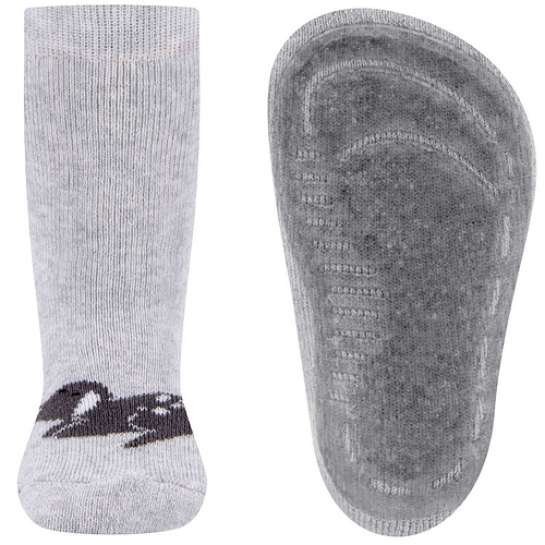 Antislipsokken Ewers Kindermaat - Lichtgrijs met Hondje - Siliconenzool