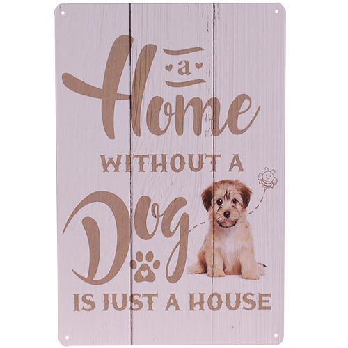 Metalen Plaatje - Puppy - Honden Slogan - 20x30cm